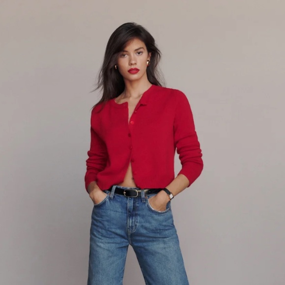 Reformation Sweaters - Clara Cashmere Crew Cardigan